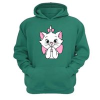 Genérico - Polerón Canguro Gatos Aristócratas Verde Aguamarina Talla M Unisex