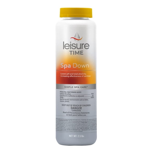 Reductor de pH Leisure Time 22338 Spa Down para bañeras de hidromasaje, 1,13 kg