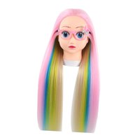 Magideal - Cabeza De Maniquí De Entrenamiento, Cabeza De Muñeca De Práctica De Peinado Para Niños Para Trenzar Cabello, Modelo De Cabeza De Muñeca Con Soporte De Estilo C
