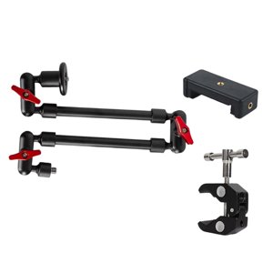 Magideal - Soportes De Brazo Flexible Abrazadera Brazo Articulado Con Montaje De Rosca De Pulgada /8 De Pulgada Brazos Mágicos De Para , 2 Secciones Para Teléfono