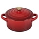 thumbnail image 3 of Miniredonda de gres Cocotte Le Creuset, 240 ml, color cereza con corazón dorado, 3 of 4
