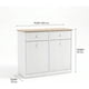 thumbnail image 3 of Mueble Cocina Depensa Aparador Comedor 2 Cestos Basurero Blanco, 3 of 8