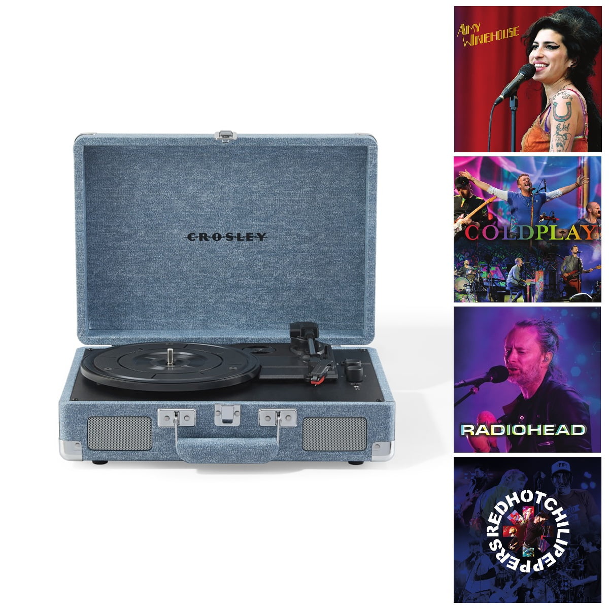 Tornamesa Crosley / Cruiser Deluxe Bt Blue Jeans + 4lp Exc