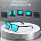 thumbnail image 4 of Gafas de sol ATTCL retro con montura metálica polarizada 18587 azul para hombre, 4 of 7