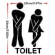 thumbnail image 3 of 1pc, Funny Pictures Toilet Door Wall Home Decoration, DIY Door Accessories, Sticker Mural, Toilet, Bathroom, WC Sign For Bathroom, 3 of 4