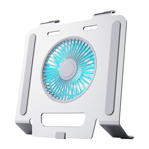 Bothyi - Soporte Para Portátil Con Ventilador De Refrigeración Estable Y Práctico Para Dormitorios, Apartamentos Y Viajes, Color Plateado