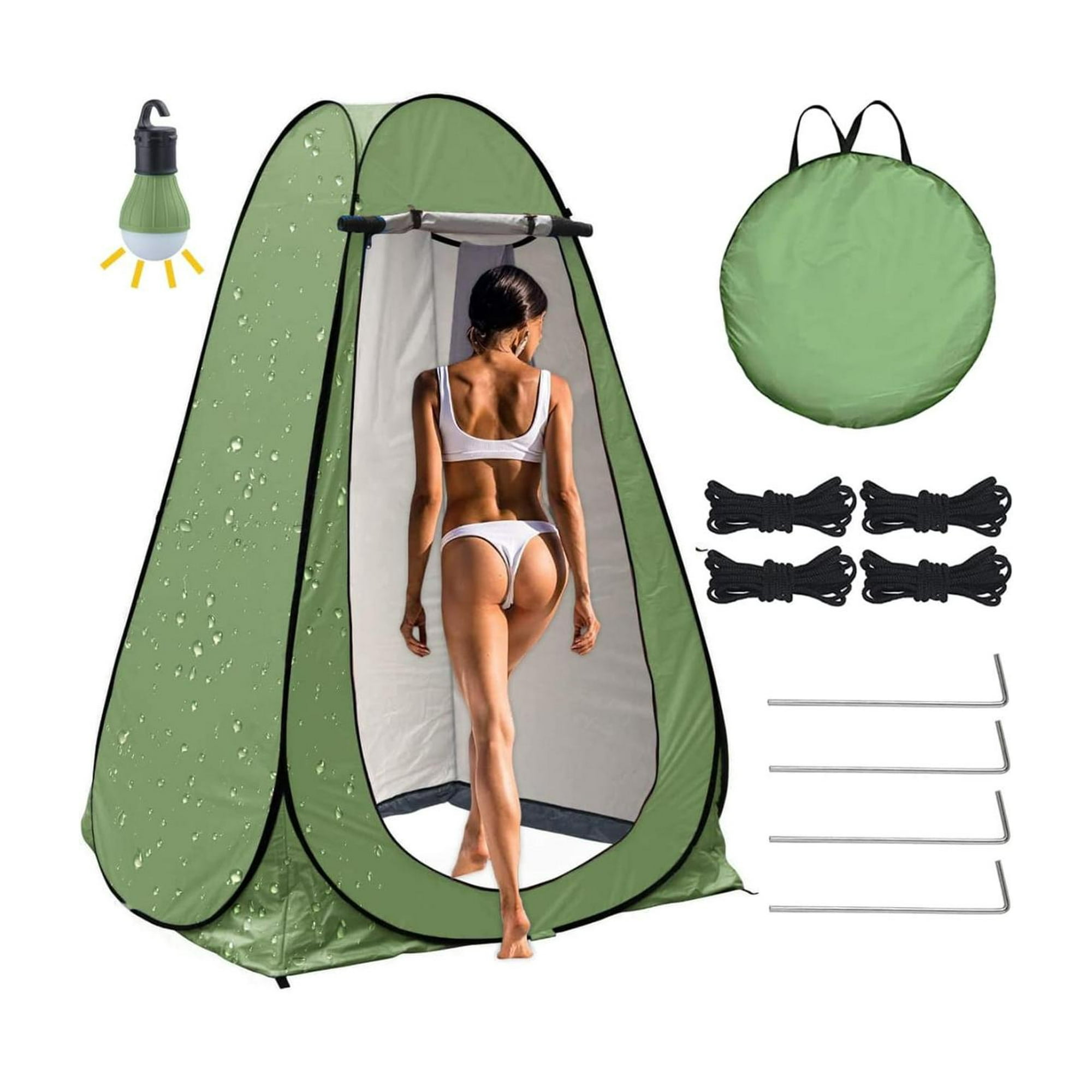 Genérico - Carpa De Baño Portátil Carpa Para Ducha Privada Verde Oscuro