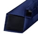 thumbnail image 5 of Corbata Azul hombre seda con pañuelo y colleras Modelo Azul Classic, 5 of 5