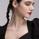 thumbnail image 2 of Teardrop Moonstone Pendant Necklace Silver Plated Vintage Neck Jewelry For Women Bridal Wedding Necklace Jewelry Gift, 2 of 2