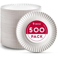 Platos De Papel Desechables Alitte, 23 Cm, 500 Unidades