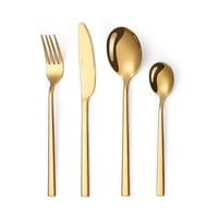 Set Cuberteria 24 Pzs Dorado Urban Acero Inoxidable Fta