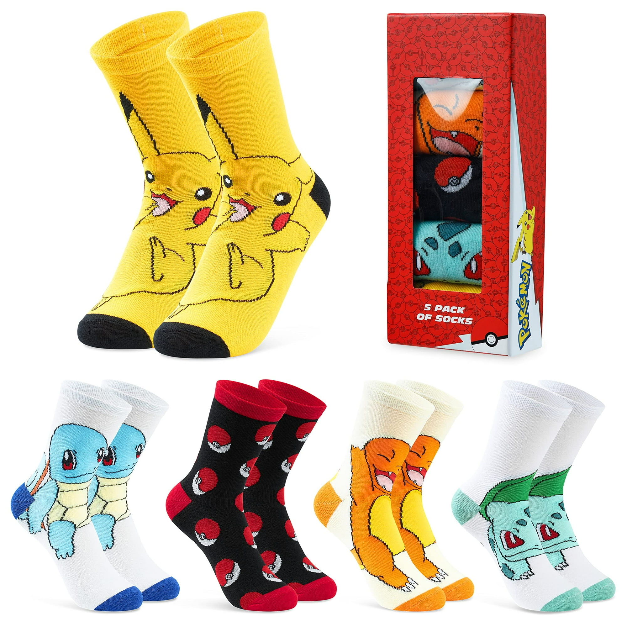 Calcetines De Pokémon Pikachu Para Niños, Niñas Y Mujeres