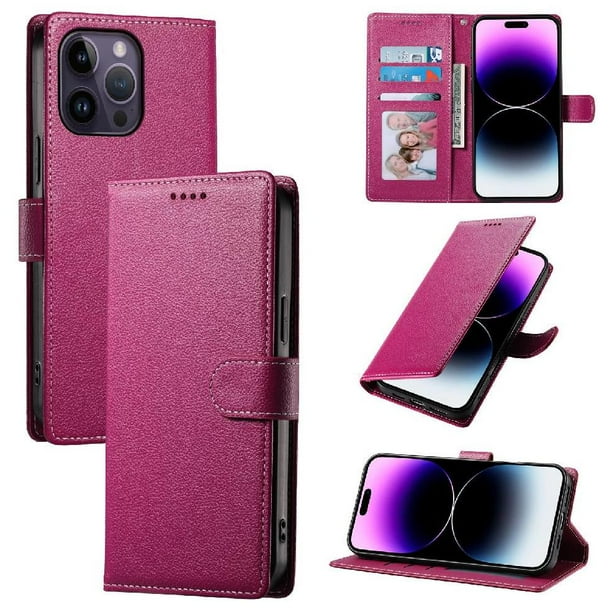 Funda Para Iphone 14 Pro Max – Cuero Premium, 3 Ranuras Para Tarjetas, Protección Contra Impactos