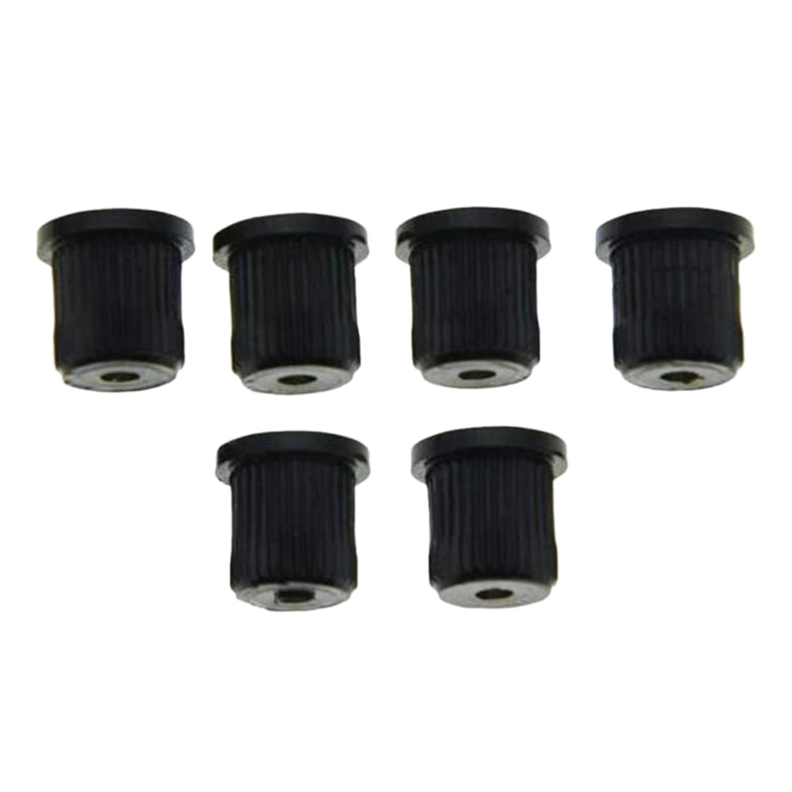 Magideal - 6 Piezas De Casquillos Para Cuerdas De Guitarra A Través Del Cuerpo, Piezas De Repuesto Para Enhebrado De Cuerpo De Bajo Eléctrico Y Hebilla De Negro