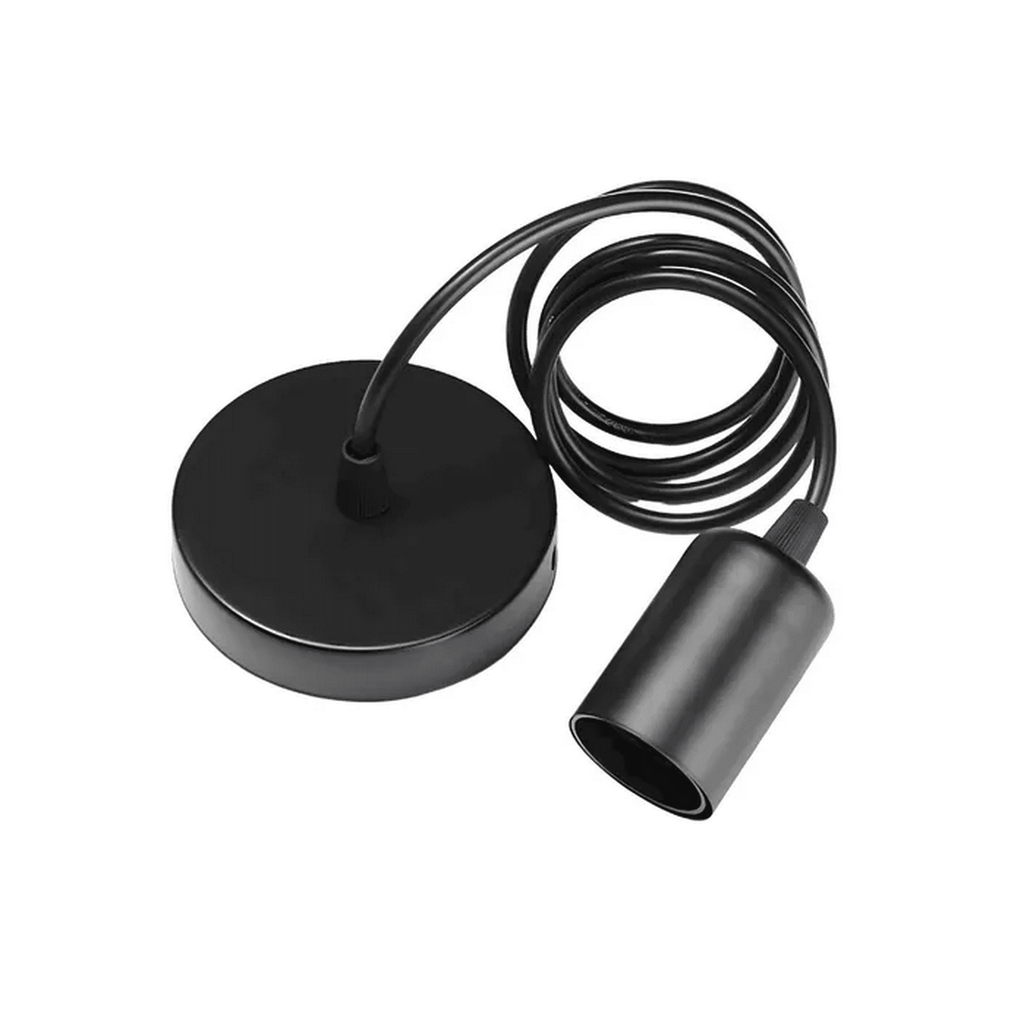 Genérico - Soquete E27 Lámpara Colgante 3 Unidades Color Negro