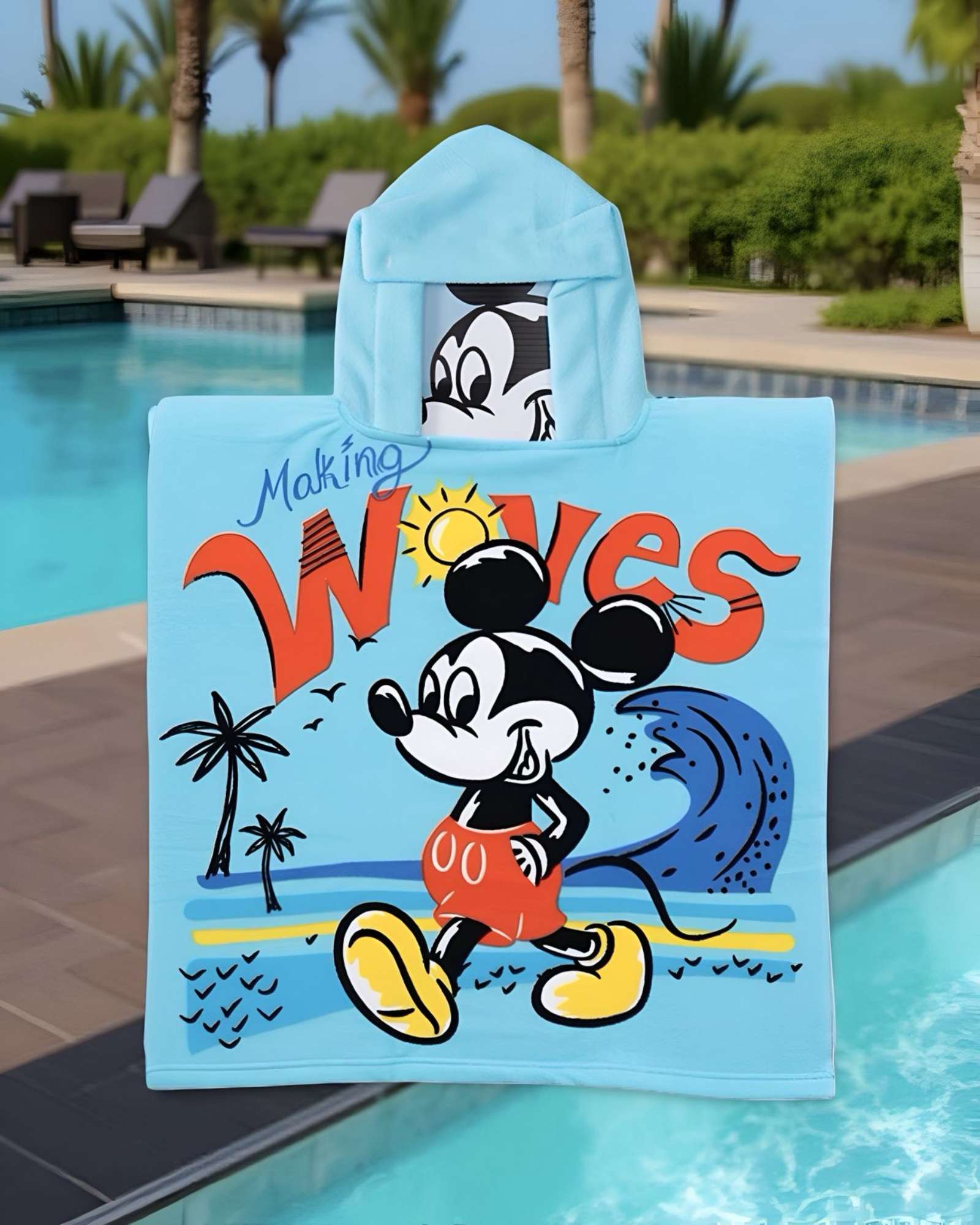 Mashini - Toalla Capucha Playa O Piscina Niño Niña Mikey