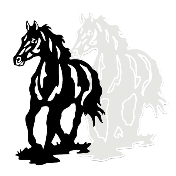 Molde de silicona para resina MUFUN 24 × 15 cm Caballo para colgar en la pared – DIY