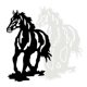 thumbnail image 1 of Molde de silicona para resina MUFUN 24 × 15 cm Caballo para colgar en la pared – DIY, 1 of 7
