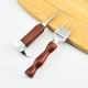 thumbnail image 2 of Juego de selección de hielo de trituradora de hielo de acero inoxidable de 2 con mango de madera, trituradora de hielo de estilo japonés ideal para bares y hogares, 2 of 3