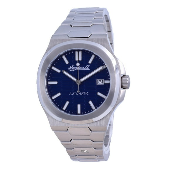 Reloj Automático Para Hombre Ingersoll The Catalina Acero Inoxidable Dial Azul I11801