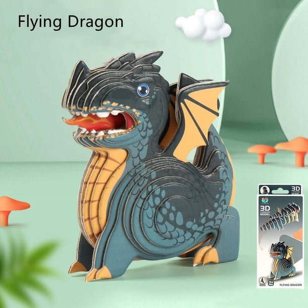 Children's 3D Paper Puzzle, Dinosaur Three-dimensional Early Education Manual DIY Assembled Toy, Tyrannosaurus Rex Puzzle For Boys And Girls