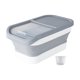 thumbnail image 4 of Contenedor De Almacenamiento De Comida Para Perros Y Gatos, Dispensador A Prueba De Fugas, Caja De Arroz Sellada De 10 Kg, Gris, 4 of 5