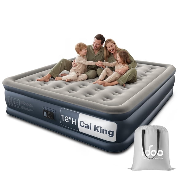 Colchón Inflable iDOO Cal King 213x183x46 cm con Bomba Incorporada