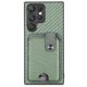 thumbnail image 1 of Funda Billetera Tejida para Samsung Galaxy S23 Ultra con Soporte y Tarjetero Verde, 1 of 4
