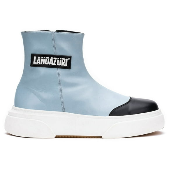 Zapatilla Cuero Frigg Celeste Landazuri