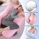 thumbnail image 3 of Almohada para embarazadas, almohada en forma de U desmontable y lavable, cojín grande, almohada de cintura, 3 of 5