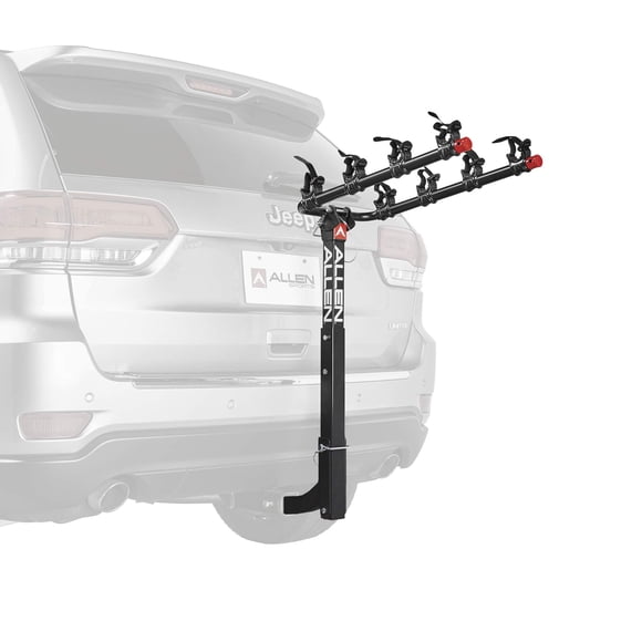Portabicicletas Allen Sports Deluxe para 4 bicicletas, montaje en enganche, negro