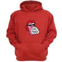 Genérico - Polerón Canguro Girl Power Rojo Talla Xl Unisex