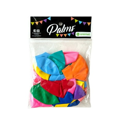 Globo Latex 25 Unidades Colores Surtidos  Palms