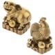 thumbnail image 2 of 2 Uds Estatuilla De Animal Chino De Latón Puro Ornamento De Estatua Cerdo + Gallo, 2 of 7