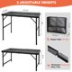thumbnail image 2 of Mesa de camping plegable GREGIN de malla, capacidad de 90 lb, negra, 2 of 8