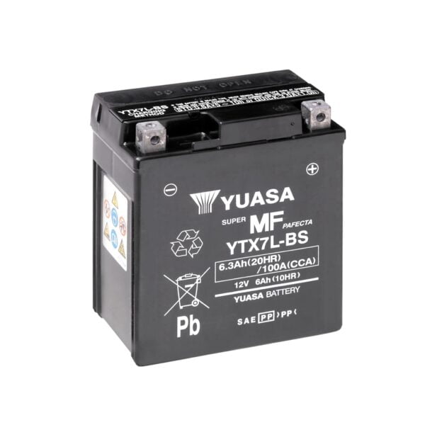 Batería Yuasa YTX7L-BS 6AH 100CCA para Moto | Lider