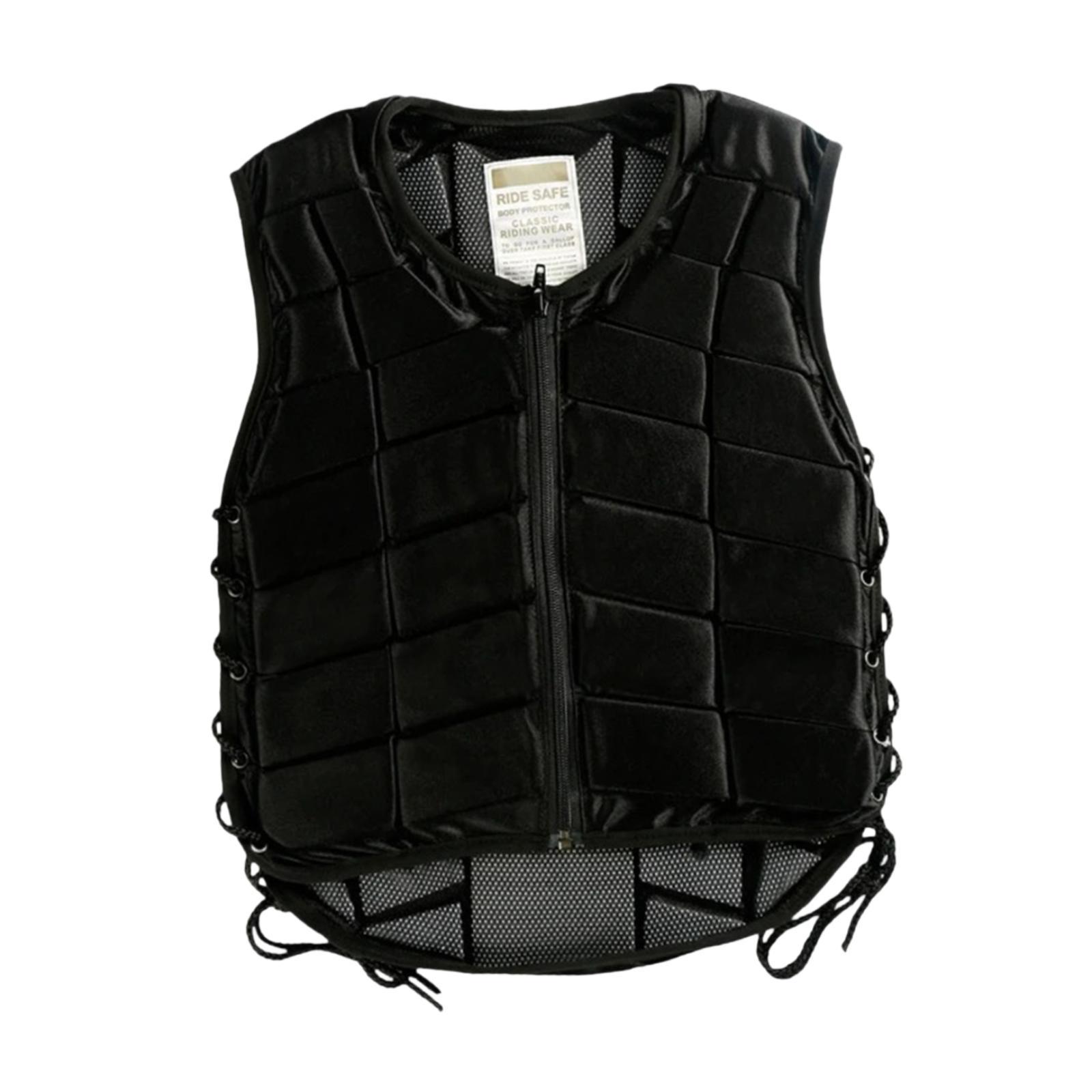 Ioensy - Chaleco Ecuestre Chaleco Para Montar A Caballo Para Niños Y Niñas (Negro) S