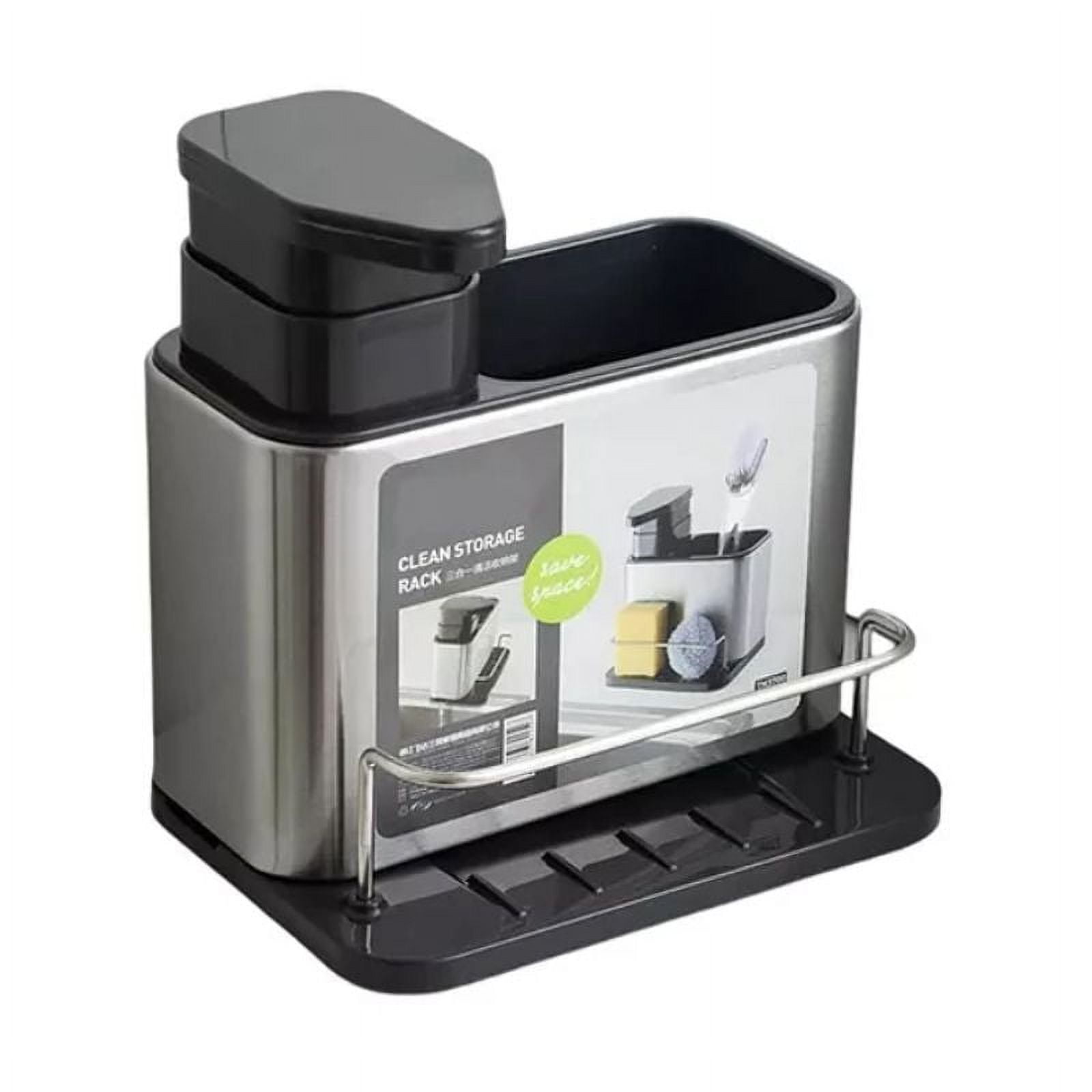 Leon Import - Dispensador De Lavalozas Jabón Y Porta Esponja Organizador