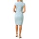 thumbnail image 3 of INSPIRE CHIC Vestido de Tweed para Mujer Elegante con Mangas Cortas y Escote en V para Oficina y Trabajo, Talla S, Azul, 3 of 6