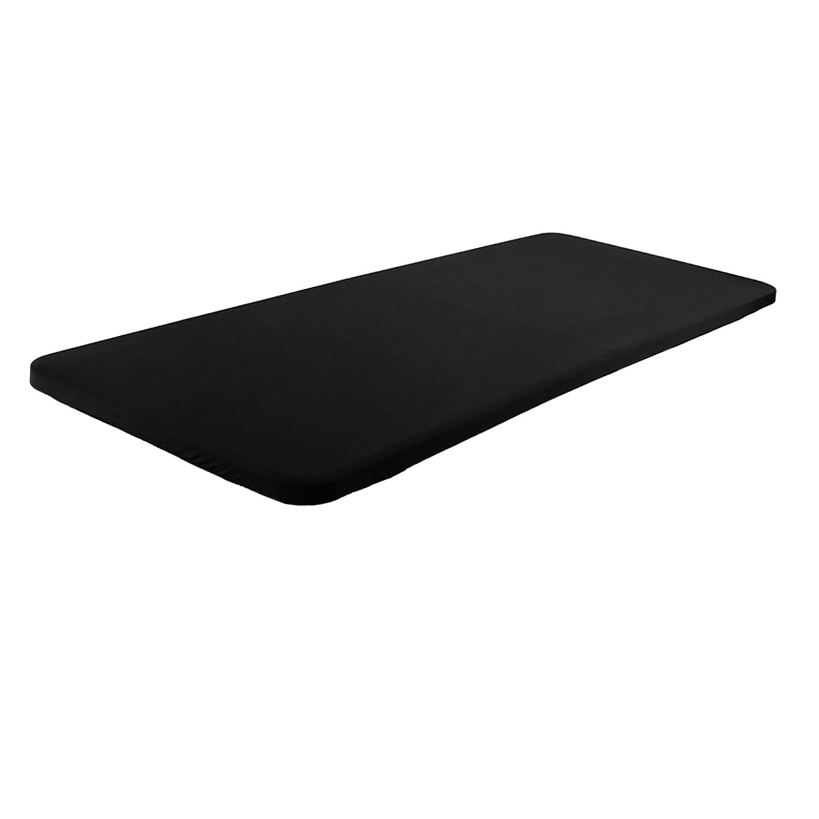 Magideal - Mantel Elástico, Cubierta De Mesa De Licra, Protector Universal De Poliéster, Cubierta De Tapa Superior De Tela Elástica Para Decoración Interior Del Negro 243x76x46cm