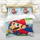 thumbnail image 5 of Super Mario Conjunto de sábanas temático, trío de piezas, cómodo y amigable con la piel, diseño único, regalo de decoración para el hogar para familiares, amigos y fans,173cm *218cm, 5 of 6