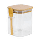 thumbnail image 3 of Frasco Contenedor Vidrio 1400mL 15cm Cuadrado Cuchara Bambú, 3 of 3