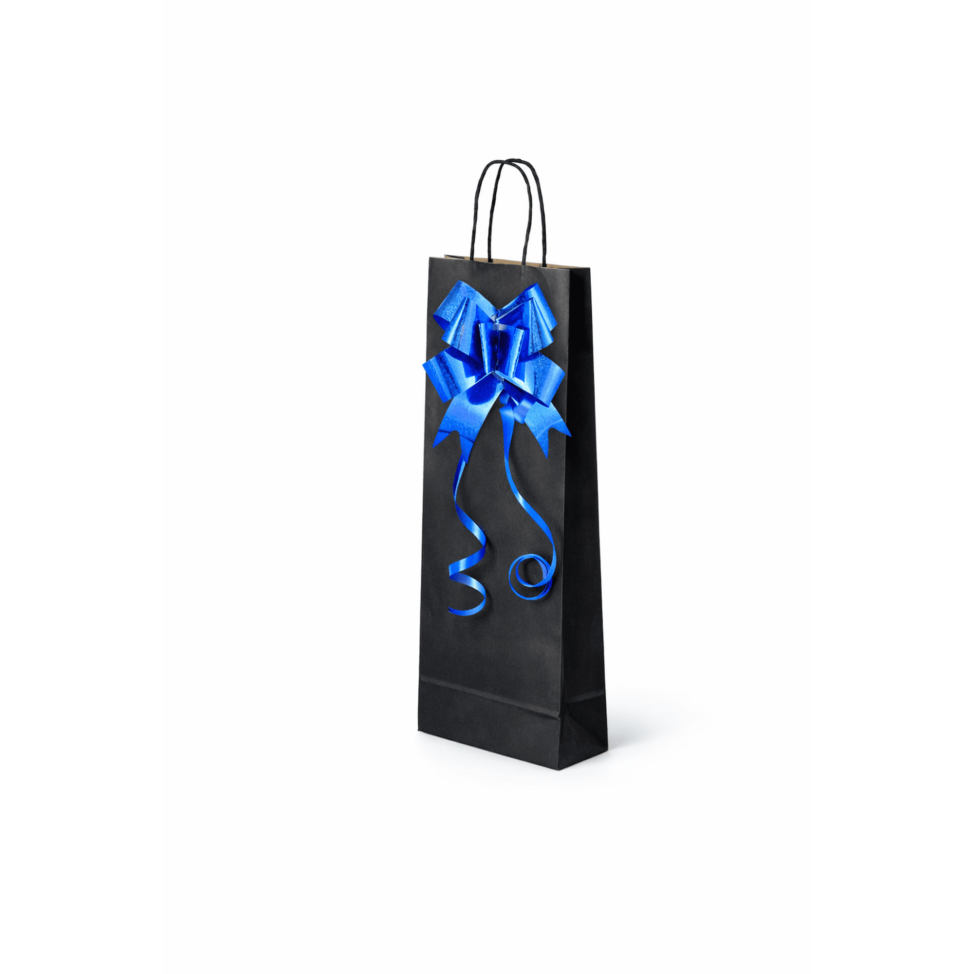 De Gaune - Bolsa De Papel Para Vino + Cinta De Regalo Azul (12 Unidades)