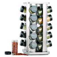 Spice Rack Orii 20 Tarros Giratorios De Acero Inoxidable Con Especias