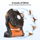 thumbnail image 3 of Ventilador portátil ONLYNEW recargable con linterna LED de 23 cm, 3 of 7