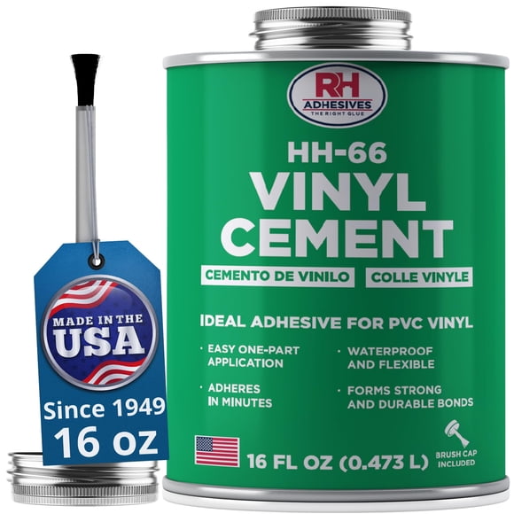 Adhesivos de cemento vinílico RH HH-66, lata de 473 ml, resistentes al agua