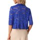 thumbnail image 3 of INSPIRE CHIC Bolero Ligero de Encaje Floral con Volantes en el Dobladillo, Abierto al Frente, de Media Manga para Mujer, Talla S, Azul Real, 3 of 6