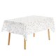 thumbnail image 1 of REGALWOVEN Mantel Rectangular Floral de Algodón y Lino, Blanco Lila 47"x71", 1 of 5