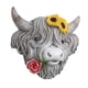 thumbnail image 5 of Escultura De Pared Decorativa De Vaca De Las Tierras Altas, Ideal Como Regalo Para La Granja, La Oficina Y El Hogar, En Color Gris., 5 of 5