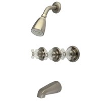 Grifo Para Bañera Y Ducha Kingston Brass Kb238Px, Níquel Cepillado